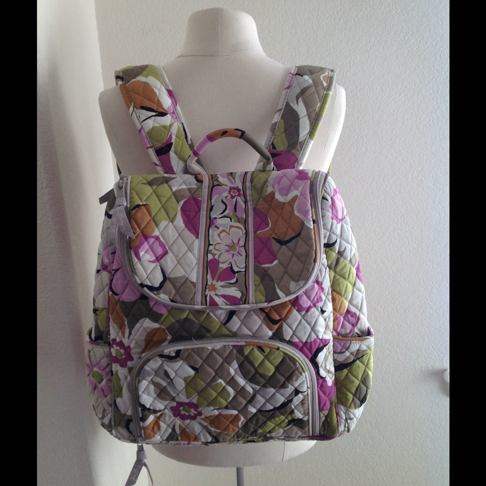 Vera Bradley Double Zip Backpack 100% Authentic!